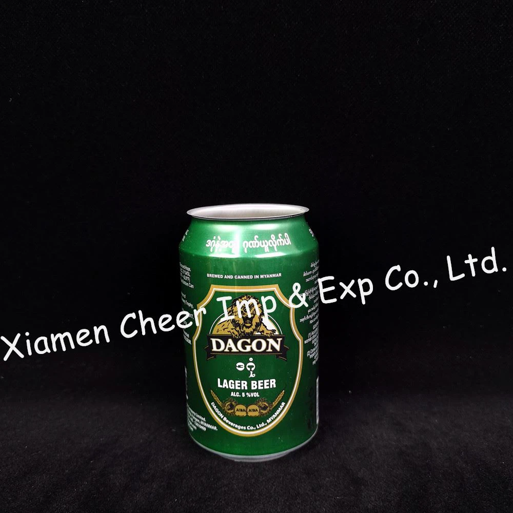 330ml beer can green